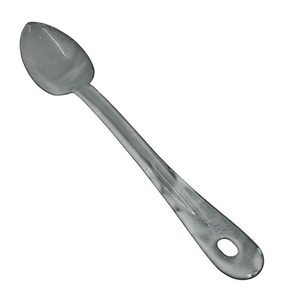 Vintage Gray‎ Graniteware Spoon Large Farmhouse Kitchen Cookware Serving - Picture 4 of 7